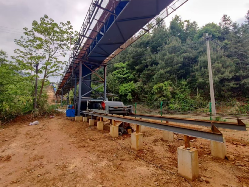 Successful First Test Run of Sand Plant Belt Conveyor System for Returning Customer in Wuxue